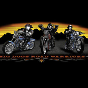 New Big Dog Long Sleeve T Shirt Bikers Sunset 2X
